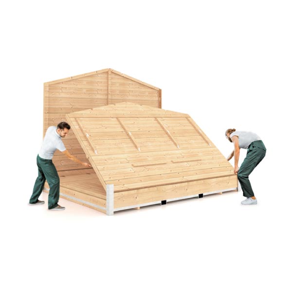 Montage du chalet en bois de noel etape 3