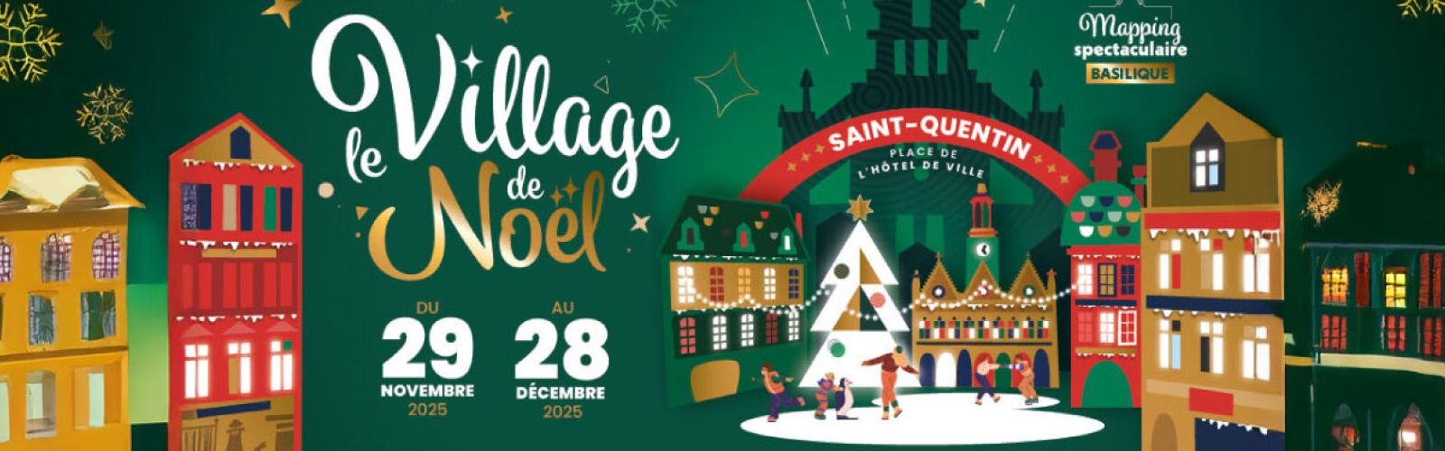 Visuel des festivités de Noël de la ville de Saint Quentin