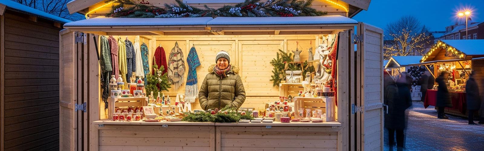 Chalet en bois en location sur le marché de Noël de Douai